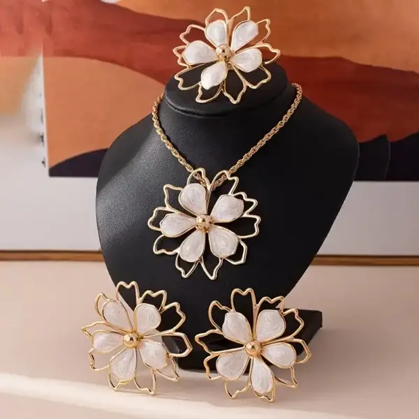 Flower Jewelry Set
